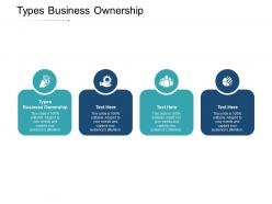 Types business ownership ppt powerpoint presentation portfolio picture cpb