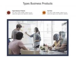 Types business products ppt powerpoint presentation portfolio shapes cpb