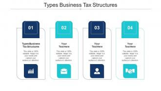 Types Business Tax Structures Ppt Powerpoint Presentation Summary Gallery Cpb