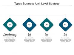 Types business unit level strategy ppt powerpoint presentation slides elements cpb