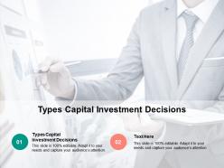 Types capital investment decisions ppt powerpoint presentation layouts picture cpb