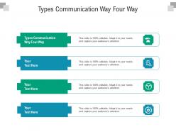 Types communication way four way ppt powerpoint presentation gallery model cpb