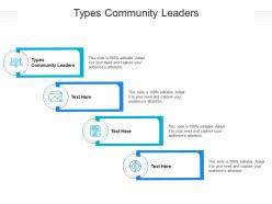 Types community leaders ppt powerpoint presentation model styles cpb