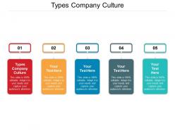 Types company culture ppt powerpoint presentation gallery graphics example cpb