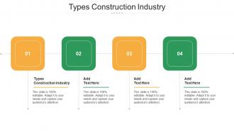 Types Construction Industry Ppt Powerpoint Presentation Template Visuals Cpb