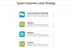 Types corporate level strategy ppt powerpoint presentation infographic template cpb