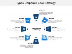 Types corporate level strategy ppt powerpoint presentation model information cpb