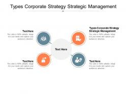 Types corporate strategy strategic management ppt powerpoint presentation microsoft cpb