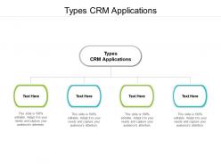 Types crm applications ppt powerpoint presentation show infographics cpb