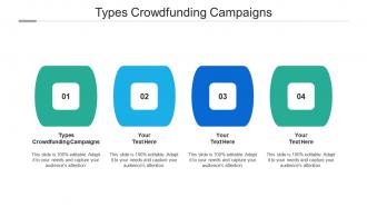 Types crowdfunding campaigns ppt powerpoint presentation show graphic images cpb
