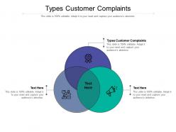Types customer complaints ppt powerpoint presentation inspiration graphic tips cpb