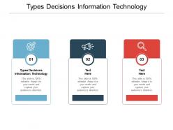 Types decisions information technology ppt powerpoint presentation summary cpb