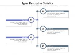 Types descriptive statistics ppt powerpoint presentation portfolio diagrams cpb