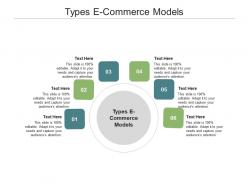 Types e commerce models ppt powerpoint presentation infographic template outline cpb