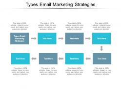 Types email marketing strategies ppt powerpoint presentation icon slides cpb