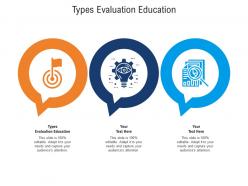 Types evaluation education ppt powerpoint presentation portfolio brochure cpb