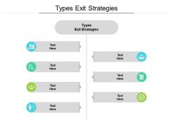 Types exit strategies ppt powerpoint presentation infographic template gridlines cpb
