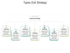 Types exit strategy ppt powerpoint presentation infographics smartart cpb