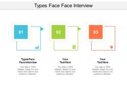 Types face face interview ppt powerpoint presentation slides cpb
