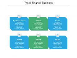 Types finance business ppt powerpoint presentation layouts designs download cpb
