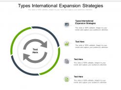 Types international expansion strategies ppt powerpoint presentation file designs cpb