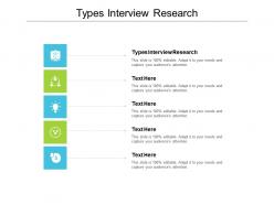 Types interview research ppt powerpoint presentation layouts clipart cpb