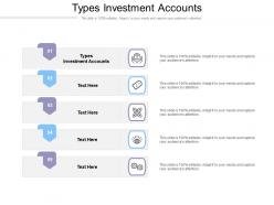 Types investment accounts ppt powerpoint presentation infographic template examples cpb