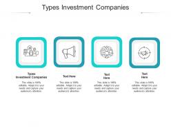 Types investment companies ppt powerpoint presentation gallery samples cpb