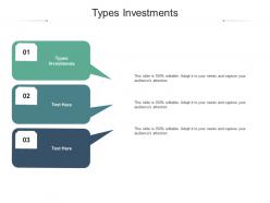 Types investments ppt powerpoint presentation infographic template files cpb