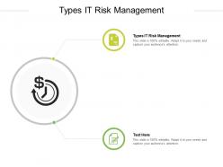 Types it risk management ppt powerpoint presentation model objects cpb