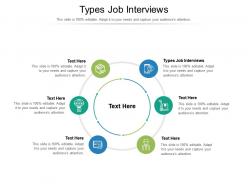 Types job interviews ppt powerpoint presentation ideas slides cpb
