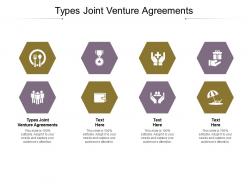 Types joint venture agreements ppt powerpoint presentation outline ideas cpb