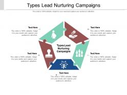 Types lead nurturing campaigns ppt powerpoint presentation file outfit cpb
