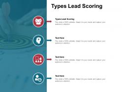 Types lead scoring ppt powerpoint presentation icon infographics cpb