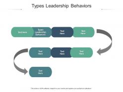 Types leadership behaviors ppt powerpoint presentation outline vector cpb