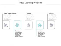 Types learning problems ppt powerpoint presentation inspiration themes cpb