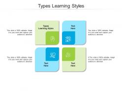 Types learning styles ppt powerpoint presentation shapes cpb