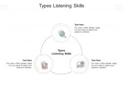 Types listening skills ppt powerpoint presentation professional example introduction cpb