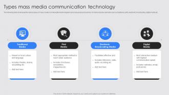 Types Mass Media Communication Technology
