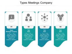 Types meetings company ppt powerpoint presentation ideas pictures cpb