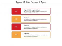 Types mobile payment apps ppt powerpoint presentation infographic template design inspiration cpb