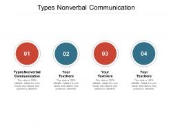 Types nonverbal communication ppt powerpoint presentation file diagrams cpb