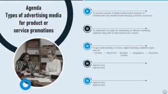 Types Of Advertising Media For Product Or Service Powerpoint Presentation Slides MKT CD V Images Downloadable