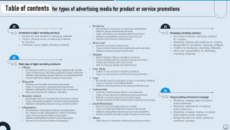 Types Of Advertising Media For Product Or Service Powerpoint Presentation Slides MKT CD V Best Downloadable