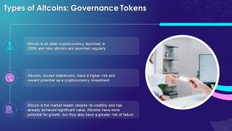 Types Of Altcoins Governance Tokens Training Ppt