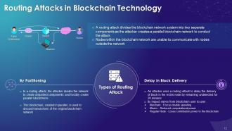 Types of Attacks in Blockchain Training Module on Blockchain Technology and its Applications Training Ppt