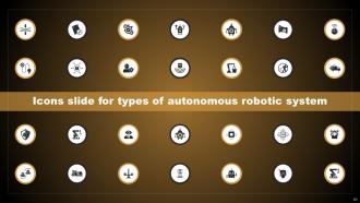 Types Of Autonomous Robotic System Powerpoint Presentation Slides Aesthatic Best