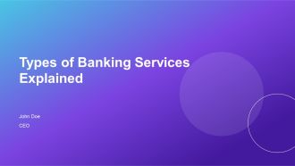 Types Of Banking Services Explained PPT Information AT