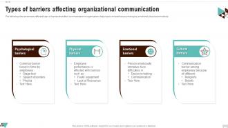 Types Of Barriers Affecting Organizational Communication