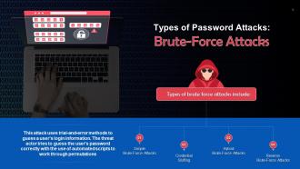 Types Of Brute Force Password Attacks Training Ppt